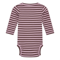 BIRKHOLM Stribet Rib Body Skygge Rosa & Kastanje Brun